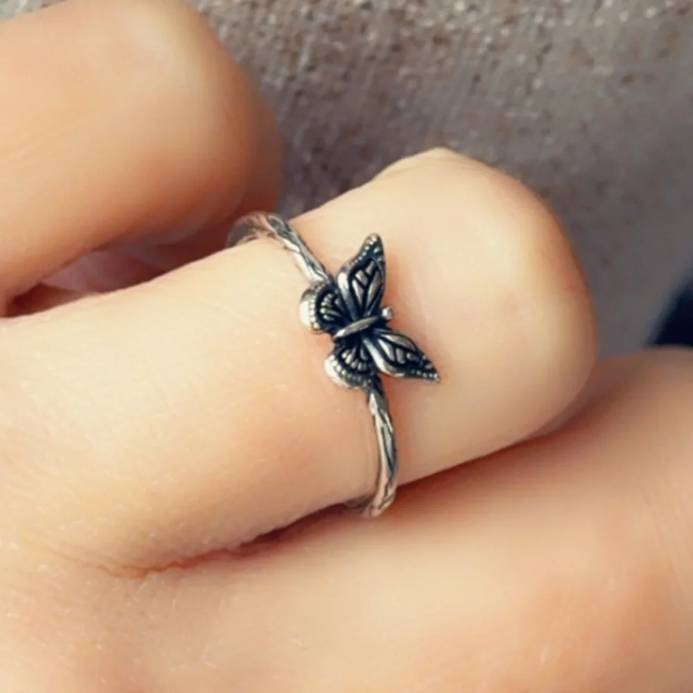 Sterling Silver Butterfly Ring